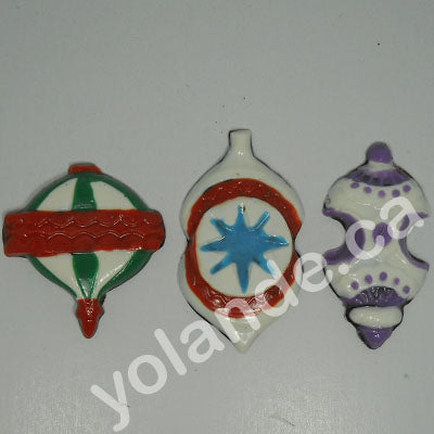 Moule à chocolat Noël - Boules de Noël à l'ancienne - Bouchée (B-N32)