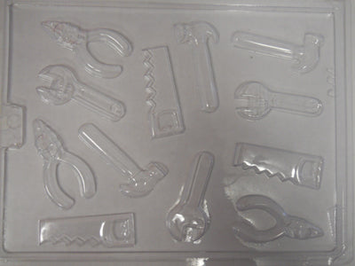 Moule à chocolat Métier - Outils menuisier, scie, pince, marteau, clé à molette - Bouchée (B-O24)