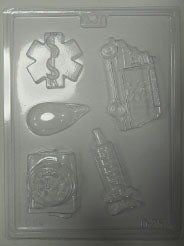 Moule à chocolat Métier - Ambulance - Pression - Seringue - Poire - Bouchée - Métier (B-O25)