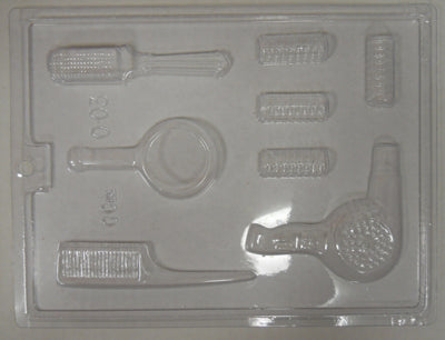 Moule à chocolat Métier - Coiffeuse - Séchoir - Peigne - Bigoudi - Brosse (B-O03)