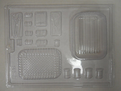 Moule à chocolat Métier - Couturière - Bobine de fil - Coffre - Ciseau - Couture (B-O06)