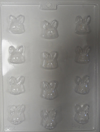 Moule à chocolat de Pâques - Tête lapin - Bouchée (B-P36)