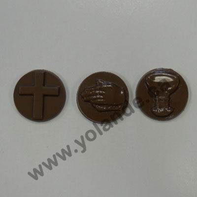Moule à chocolat menthe Croix - Calice - Mains jointes (B-R04)