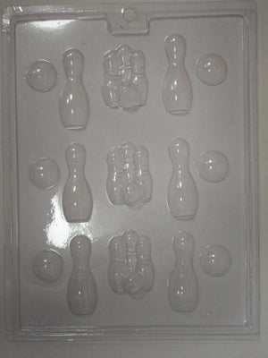 Moule à chocolat Sport - Quilles et boule séparée - Bouchée (B-S18)