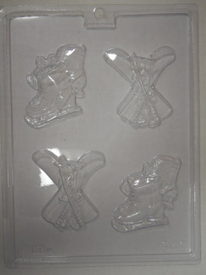 Moule à chocolat Sport - Patin et Ski - Bouchée (B-S42)