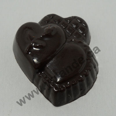 Moule à chocolat St-Valentin - Coeur triple - Bouchée (B-V07)