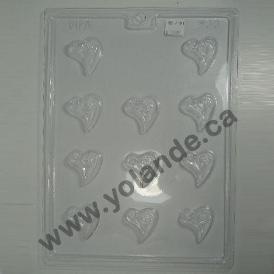 Moule à chocolat St-Valentin - Coeur stylisé - Bouchée (B-V114)