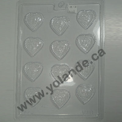 Moule à chocolat St-Valentin - Coeur - Bouchée (B-V116)