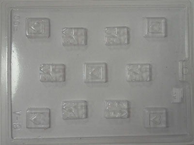 Moule à chocolat St-Valentin - Menthe Love - Coeur - Bouchée (B-V19)