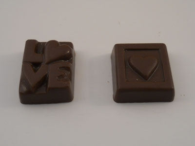Moule à chocolat St-Valentin - Menthe Love - Coeur - Bouchée (B-V19)