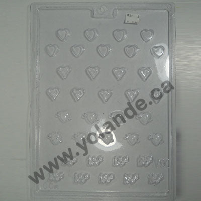 Moule à chocolat St-Valentin - Coeur - Love - Bouchée (B-V90)
