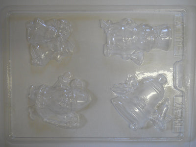 Cloche - Père Noël 3 1/2" - Bouchée Noël (XA-401)