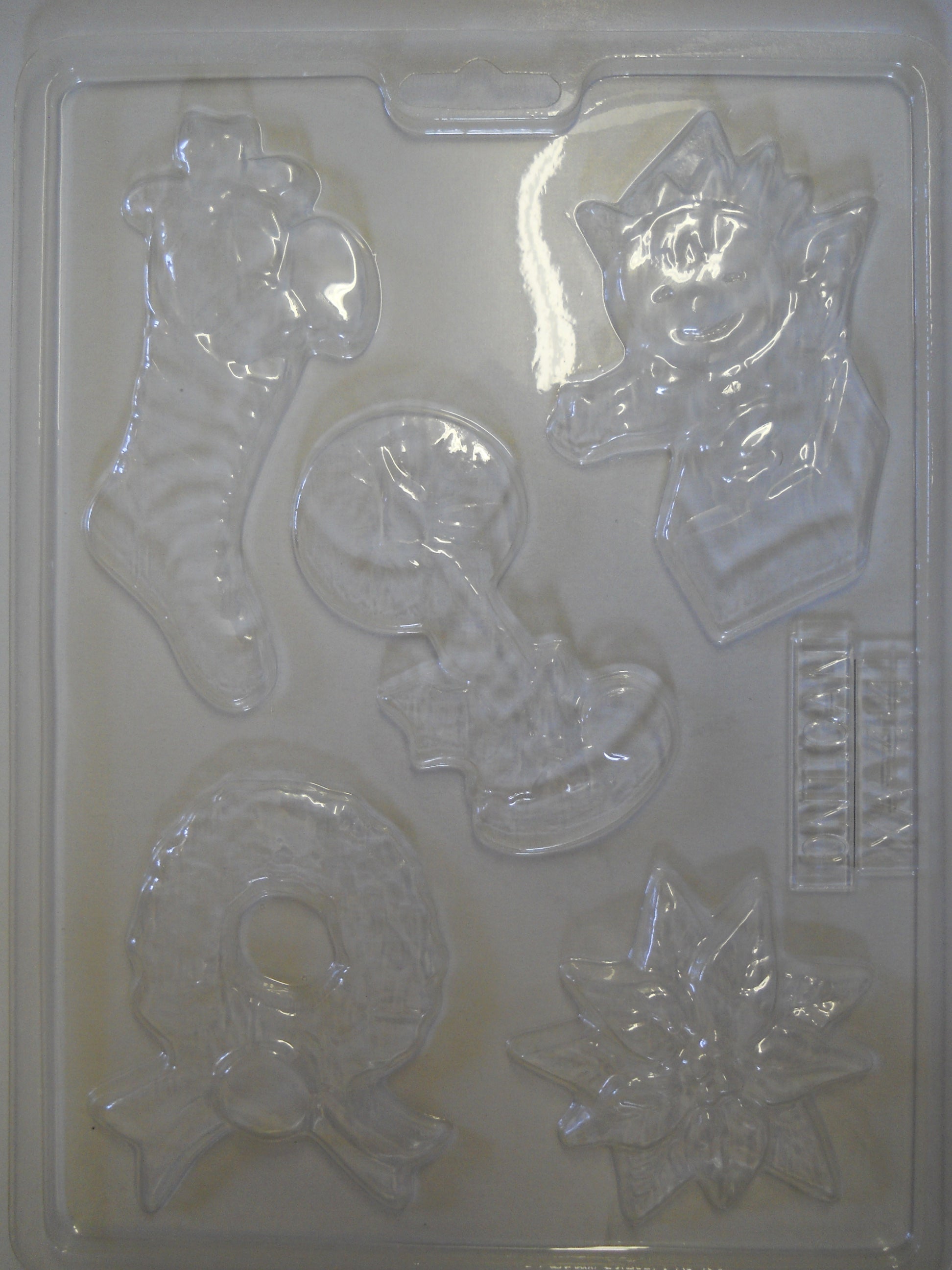 Bas - Couronne - Poinsettia - Chandelle 3,5" - Bouchée - NOEL (XA-414)