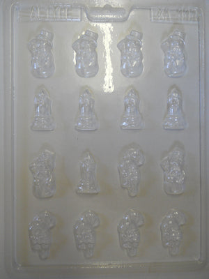 Canne - Bonhomme neige - Chandelle 1 5/8" - Bouchée - Noël (XA-444)