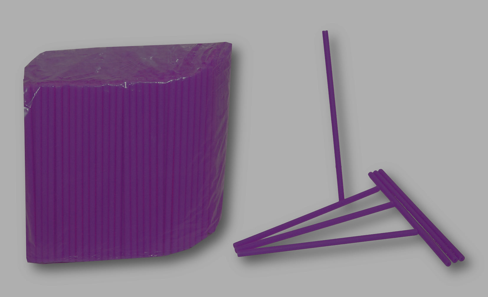 Bâtons de plastique Mauve 4 1/2", qté 50