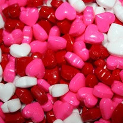Bonbon dur en forme cœur rose-blanc-rouge -ST-VALENTIN - 70gr
