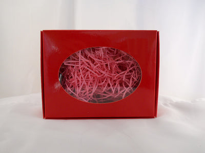 Boîte à chocolat, 1/4 lb Rouge avec fenêtre