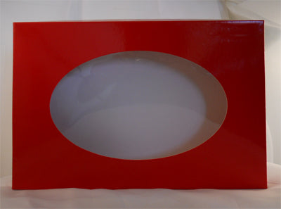 Boîte à chocolat, 1 lb Rouge avec fenêtre