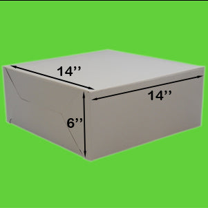 Boîte à gâteau 14" x 14" x 6" **ATTENTION ** ramassage en magasin seulement
