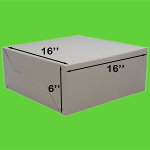 Boîte à gâteau 16" x 16" x 6" **ATTENTION ** ramassage en magasin seulement