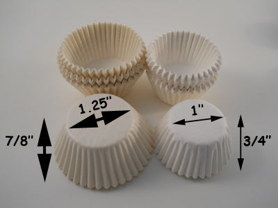 Caissette blanc 1.25", (quantité: 80 environ)