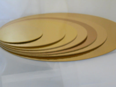 Plateau de carton rond 7" - 60 pts doré