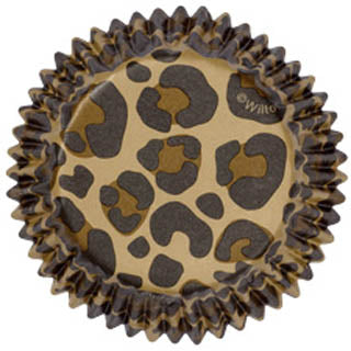 Caissette papier pour cup cake, Léopard - régulière