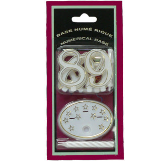 Chandelle avec base pour mettre les numéros de 0 à 9