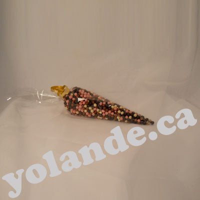 Sac cello clair, en forme de cône, régulier, pqt 10