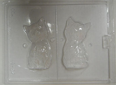 Moule à chocolat de Pâques - Chat assis 3d - Animal (D-A24)