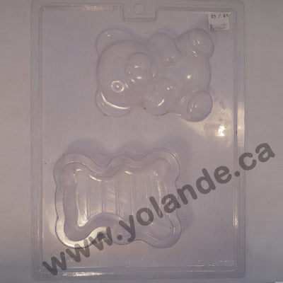 Moule à chocolat  - Coffre en forme d'ourson (D-D118)