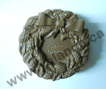 Moule à chocolat Noël - Coffre en forme de couronne de Noël (D-N50)
