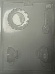 Moule à chocolat - Tasse 3D - Cuillère - Soucoupe - Bouchée (B-G183)