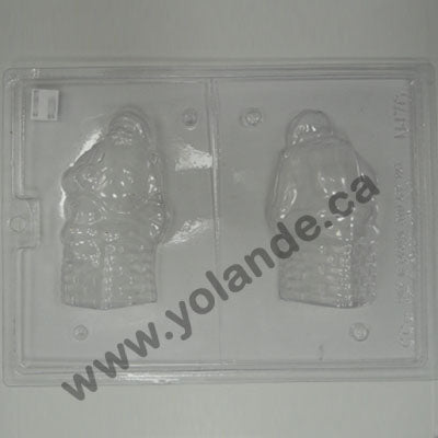 Moule à chocolat Noël - Père Noël sortant de la cheminée en 3d (D-N170)