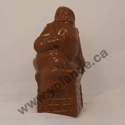 Moule à chocolat Noël - Père Noël sortant de la cheminée en 3d (D-N170)