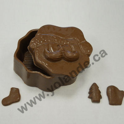 Moule à chocolat Noël - Coffre en forme de Père-Noël (D-N173)