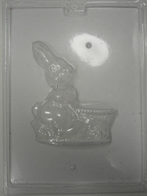 Moule à chocolat de Pâques - Lapin avec brouette 3D (D-P22)