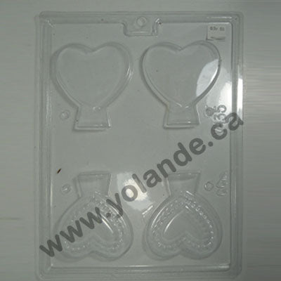 Moule à chocolat St-Valentin - Coeur en 3d (D-V135)