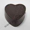 Moule à chocolat St-Valentin - Coffre en forme Coeur avec fleurs (D-V19)