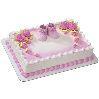 Ornement bébé - bottine rose