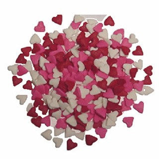 Décorettes en forme de mini cœur blanc-rose-rouge - ST-VALENTIN - 50 gr