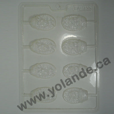 Moule à chocolat Lapin dans un panier fleuris - 5,5cm - Suçon (EA-936)