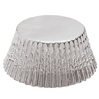 Caissette métallique pour cup cake, Argent - régulière