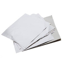Feuilles d'aluminium Argent pour emballage , qté 25