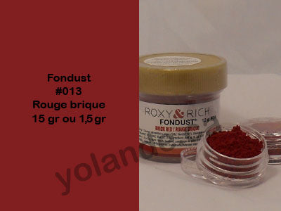 Colorant en poudre - Fondust Rouge brique #013