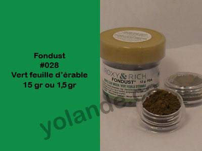 Colorant en poudre - Fondust Vert feuille d'érable #028