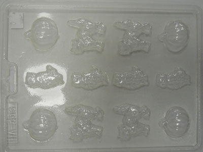 Chat - Citrouille - Hibou - Bouchée - Halloween (HA-356)