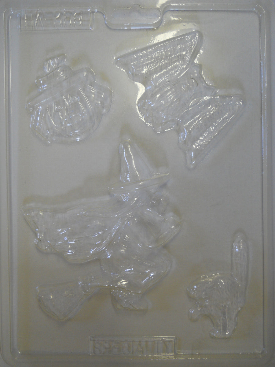 Sorcière 4.5" - Épouvantaille - Chauve-Souris - Chat - Bouchée - Halloween (HA-359)