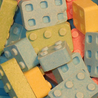 Bonbon dur en forme de Légo