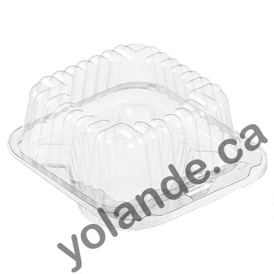 Boîte pour 1 petit gâteau régulier - cupcake - plastique